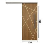 Porta De Correr Agatha Trilho Vision Puxador Tubolar 800 Mm 1