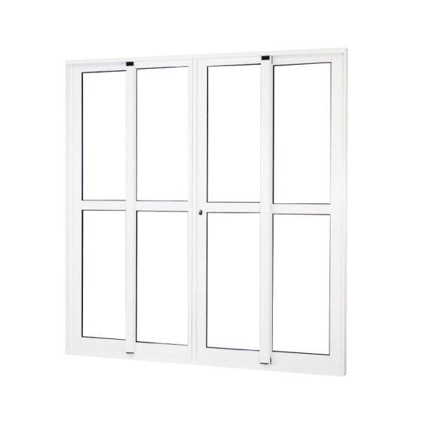 Porta De Correr Alumínio 4 Folhas Móveis Com Vidro Liso Proje