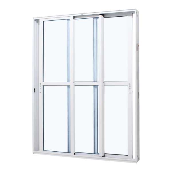 Porta De Correr Alumínio Branco 215x150x11,8cm 3 Folhas Móvei