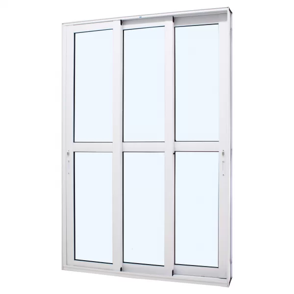 Porta De Correr Alumínio Branco 215x150x13,1cm 3 Folhas Móvei