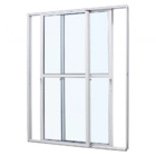 Porta De Correr Alumínio Branco 215x150x8,7cm 2 Folhas Móveis