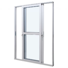 Porta De Correr Alumínio Branco 2 Folhas Móveis 215x150x9,3cm