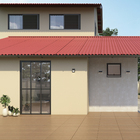 Porta de Correr 3 Folhas Alumínio Pintado Preto 2,10x1,20m Linha Black Nobre CRV