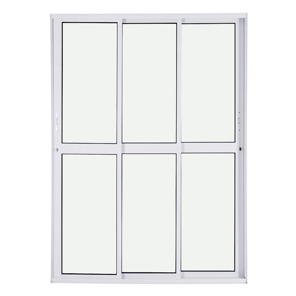 Porta de Correr Alumínio Pintado Branco 2,10x1,50m Linha Nobre CRV