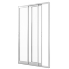 Porta de Correr 3 Folhas Alumínio Branco Sob Medida Linha 25 OGB Esquadrias