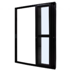 Porta De Correr Alumínio Preto 215x150x13,1cm 3 Folhas Móveis