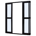 Porta De Correr Alumínio Preto 215x200x9,3cm 4 Folhas Jap Per