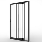 Porta de Correr Balcão 3 Folhas Alumínio Preto Sob Medida Linha 25 OGB Esquadrias