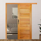 Porta De Correr Bbb Em Madeira Maciça Tauari Com Moldura Mapa