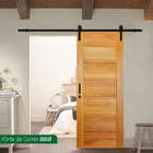 Porta De Correr Bbb Em Madeira Maciça Tauari Com Trilho De Al