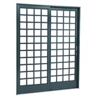 Porta de correr Belfort Aço 217 x 160 x 12 cm Quadriculado 2 folhas Sasazaki