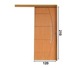 Porta De Correr Belissima 6 Trilho Embutir Puxador Curvo 600