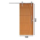 Porta De Correr Belissima 6 Trilho Soft Puxador Tubolar 800 M