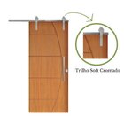 Porta De Correr Belissima 6 Trilho Soft Puxador Tubolar 800 M