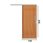 Porta De Correr Belissima 9 Trilho Vision Puxador Tubolar 800