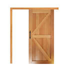 Porta De Correr Celeiro Em Madeira Maciça Tauari Com Moldura