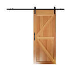 Porta De Correr Celeiro Em Madeira Maciça Tauari Com Trilho D