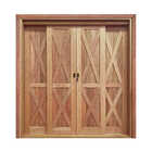 Porta De Correr Chácara 4 Folhas Em Madeira Maciça Cedro Aran