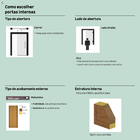 Porta de Correr Lisa Madeira Colméia Mogno Lado Direito 2,17x0,90m MGM