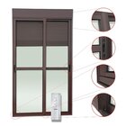 Porta De Correr Com Persiana Integrada 2 Folhas Móveis 220 X