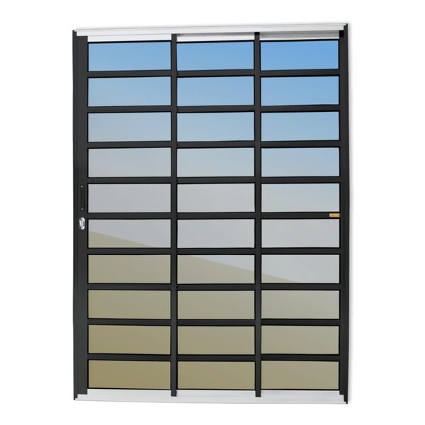 Porta De Correr Com Travessas 3 Folhas 1/3 Super Vidro Reflex