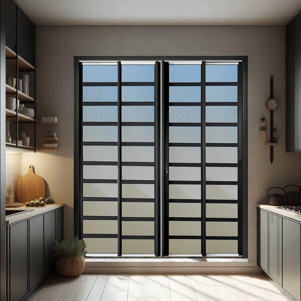 Porta De Correr Com Travessas 4 Folhas Moveis 210 X 200 Elite