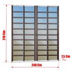 Porta De Correr Com Travessas 4 Folhas Moveis 210 X 240 Elite