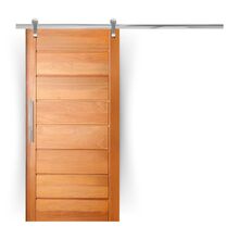 Porta De Correr Completa Bbb 62x210cm Em Madeira Maciça Tauari