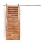 Porta De Correr Completa Comercial 112x210cm Em Madeira Maciç