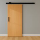 Porta De Correr Completa Lisa Em Madeira Semi Sólida 210x70 C