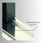 Porta De Correr De Aço Com Postigo 213 X 200 X 13 Cm Preto 4