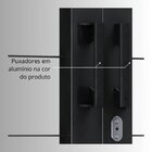 Porta De Correr De Aço Com Postigo 213 X 200 X 13 Cm Preto 4