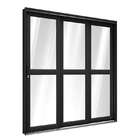 Porta De Correr De Aço Com Travessa 213 X 150 X 13 Cm Preto 3