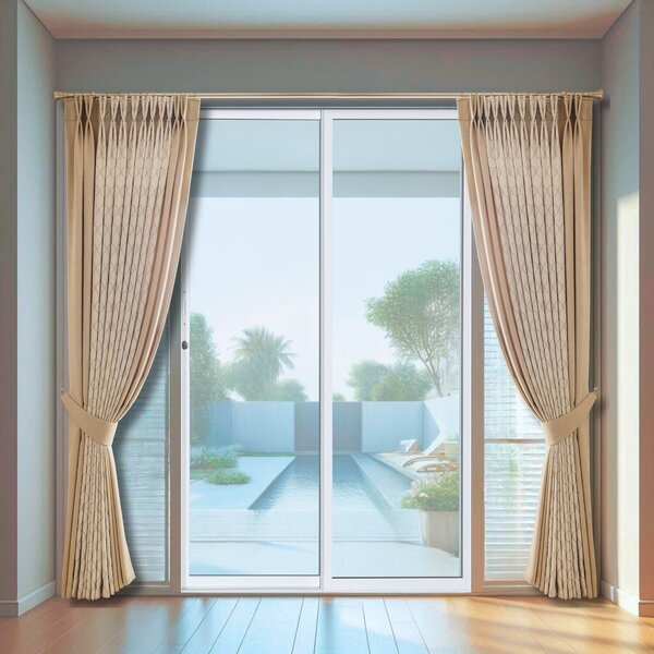 Porta De Correr De Aluminio 210x160cm 2 Folhas Moveis E 1 Fol