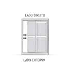 Porta De Correr De Alumínio Com Travessa 213 X 150 X 13 Cm Pr