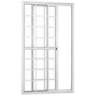 Porta De Correr De Alumínio Quadriculado 2 Folhas 2,10 X 1,50