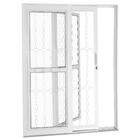 Porta De Correr Em Aço Galvanizado Com Grade Elo Branco "e"-