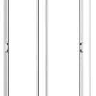 Porta De Correr Em Alumínio 02 Folhas Vidros Temperados Branc