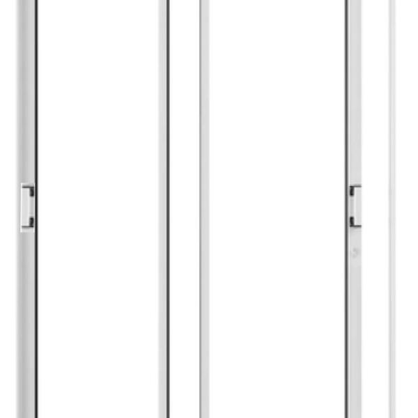 Porta De Correr Em Alumínio 02 Folhas Vidros Temperados Branc