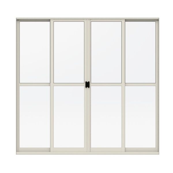 Porta De Correr Em Alumínio Allora 210x180x7,7cm Branco 4 Fol