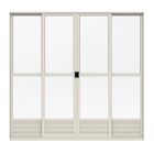 Porta De Correr Em Alumínio Allora 210x180x7,7cm Branco 4 Fol