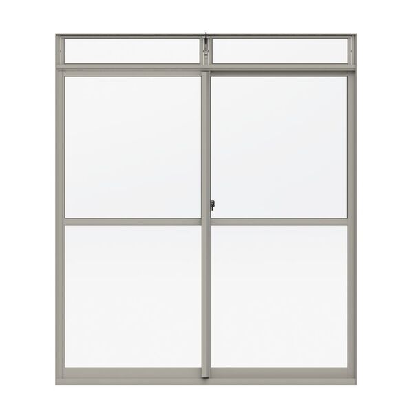 Porta De Correr Em Alumínio Allora 230x150x7,7cm Branco 2 Fol