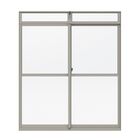 Porta De Correr Em Alumínio Allora 230x160x7,7cm Branco 2 Fol