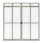 Porta De Correr Em Alumínio Allora 230x220x7,7cm Branco 4 Fol