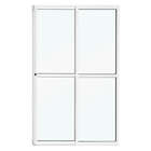 Porta De Correr Em Alumínio Branco 210x120x10 Cm 2 Folhas Dir