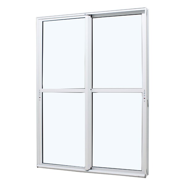 Porta De Correr Em Alumínio Branco Caribe Max 215x120x11,8cm