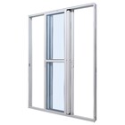 Porta De Correr Em Alumínio Branco Caribe Max 215x150x11,8cm