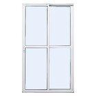 Porta De Correr Em Alumínio Branco Duraline Fix 210x150x8,2cm