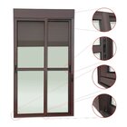 Porta De Correr Em Alumínio Com Persiana Manual 2 Folhas Vidr