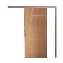 Porta De Correr Frisada Belíssima C/ Kit 210x90 Completa